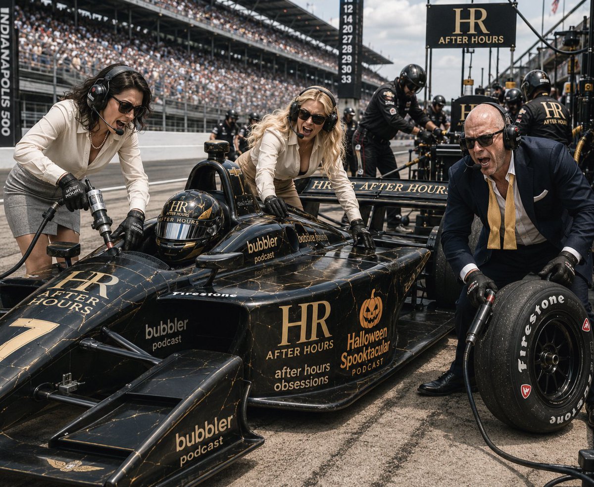 hr_hours's tweet photo. Did you catch our team during Indy 500 qualifications? 🏁
“After Hours Obsessions” is out now!

🏎️ Listen here:
 https://t.co/jUDcUGsgWL

#HRPodcast #HRHumor #HRAfterHours #HumanResources #AfterHoursObsessions #RabbitHoles #YouTube #Indy500 #Indianapolis500 #MondayMotivation https://t.co/9wocL8dbqs