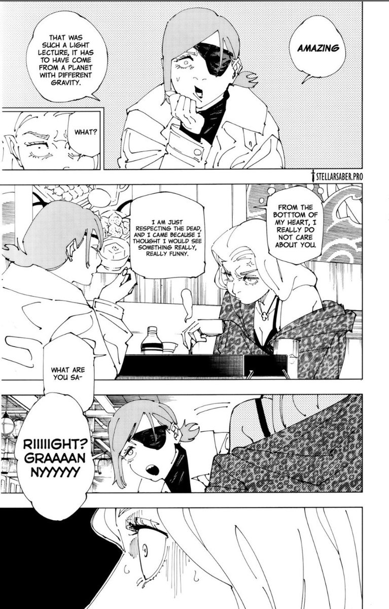 sukisdomain's tweet photo. never forgetting that nobara had zero interest in talking to her mother. she only did it to honour gojo's wishes☹️💔 also she was hella funny for bringing her grandmother along with her for some extra drama 😭💀 https://t.co/7SZ7vp3iw6