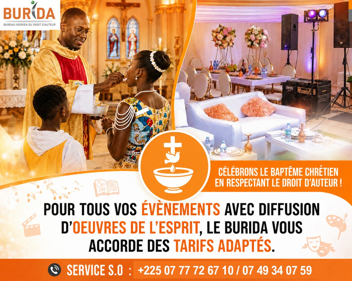 BuridaOfficiel's tweet photo. 𝐂'𝐄𝐒𝐓 𝐋𝐀 𝐒𝐀𝐈𝐒𝐎𝐍 𝐃𝐄𝐒 𝐁𝐀𝐏𝐓𝐄̂𝐌𝐄𝐒  🎉🎉🍾

À l’occasion, si vous envisagez d’organiser un événement avec 𝐝𝐢𝐟𝐟𝐮𝐬𝐢𝐨𝐧 𝐝’œ𝐮𝐯𝐫𝐞𝐬 𝐝𝐞 𝐥’𝐞𝐬𝐩𝐫𝐢𝐭 (musique, prestations artistiques, vidéos, etc.), 𝐧’𝐨𝐮𝐛𝐥𝐢𝐞𝐳 𝐩𝐚𝐬 𝐥𝐞𝐬 𝐀𝐫𝐭𝐢𝐬𝐭𝐞𝐬 ! https://t.co/Z4O0rwzbrs