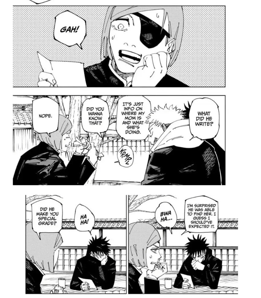 sukisdomain's tweet photo. never forgetting that nobara had zero interest in talking to her mother. she only did it to honour gojo's wishes☹️💔 also she was hella funny for bringing her grandmother along with her for some extra drama 😭💀 https://t.co/7SZ7vp3iw6