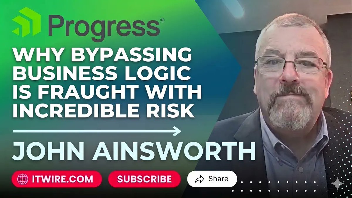 alexonline888's tweet photo. VIDEO INTERVIEW: Progress Software's John Ainsworth on agentic RAG, MCP and why bypassing business logic is "fraught with incredible risk"

You can't spell Ainsworth without AI. It's a small linguistic coincidence, but it's also a neat shorthand for the conversation I had with John Ainsworth, Executive Vice President and General Manager, Application and Data Platforms at Progress Software, who flew into Sydney last week to deliver the keynote at the OpenEdge World Tour 2026 at the Sofitel Sydney Wentworth.

The full video and article can be seen and read here: https://t.co/DauE8FCMNx

For iTWire readers who run ABL shops, OpenEdge databases, ERP backends, banking cores and logistics systems where downtime is counted in dollars per second, this visit matters. Progress is going all-in on AI, agentic systems and the Model Context Protocol. Ainsworth is here to show Australian customers how it fits with code they've trusted for decades.

@ProgressSW @iTWire