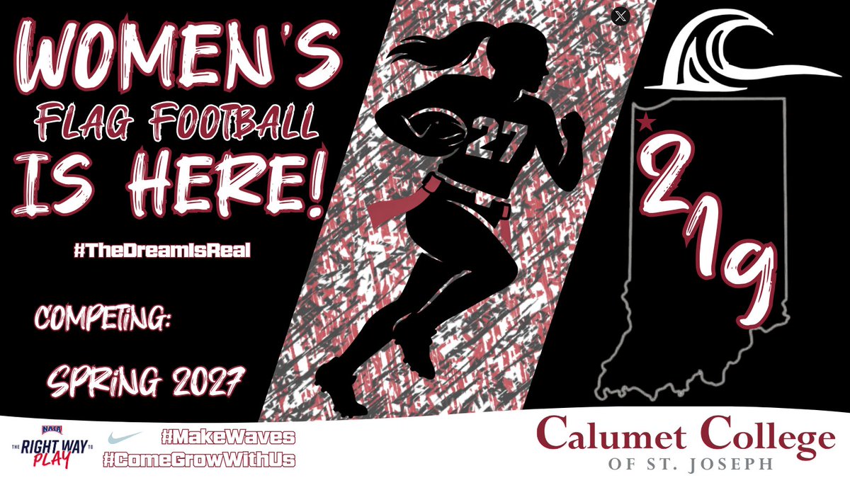 CCSJWFlagFBall's tweet photo. 🚨MAKE IT HAPPEN MONDAY 🚨

Want to play women’s flag football at the collegiate level? Let’s talk. 🔴🌊🏳️‍🏈

C/O 2026 athletes — I have offers READY NOW with scholarship money available for the right STUDENT-athletes. Opportunity awaits! #WinTheDay #ComeGrowWithUs #MakeWaves https://t.co/fNwhfIM2kn