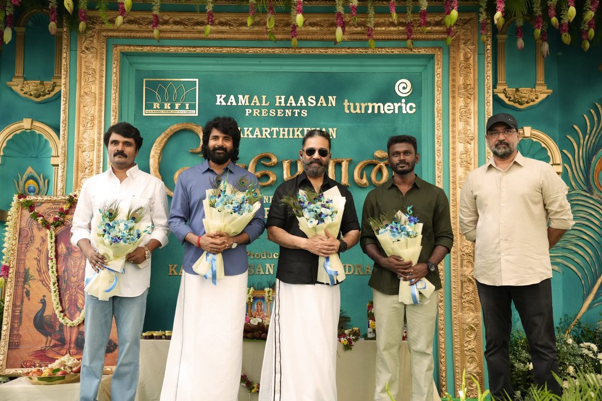 G3CinemaOffl's tweet photo. A powerful beginning ❤️‍🔥
#சேயோன் #SEYON #Seyonshootstartstoday

@ikamalhaasan @Siva_Kartikeyan #Mahendran @Dir_SivakumarM @Music_Santhosh #BhagyashriBorse @RKFI @turmericmediaTM @raichalrabecca @Actor_ArulDass @bala_actor #Singampuli @vivekvdop @S2MediaOfficial @magizhmandram https://t.co/pwOu2HjofT