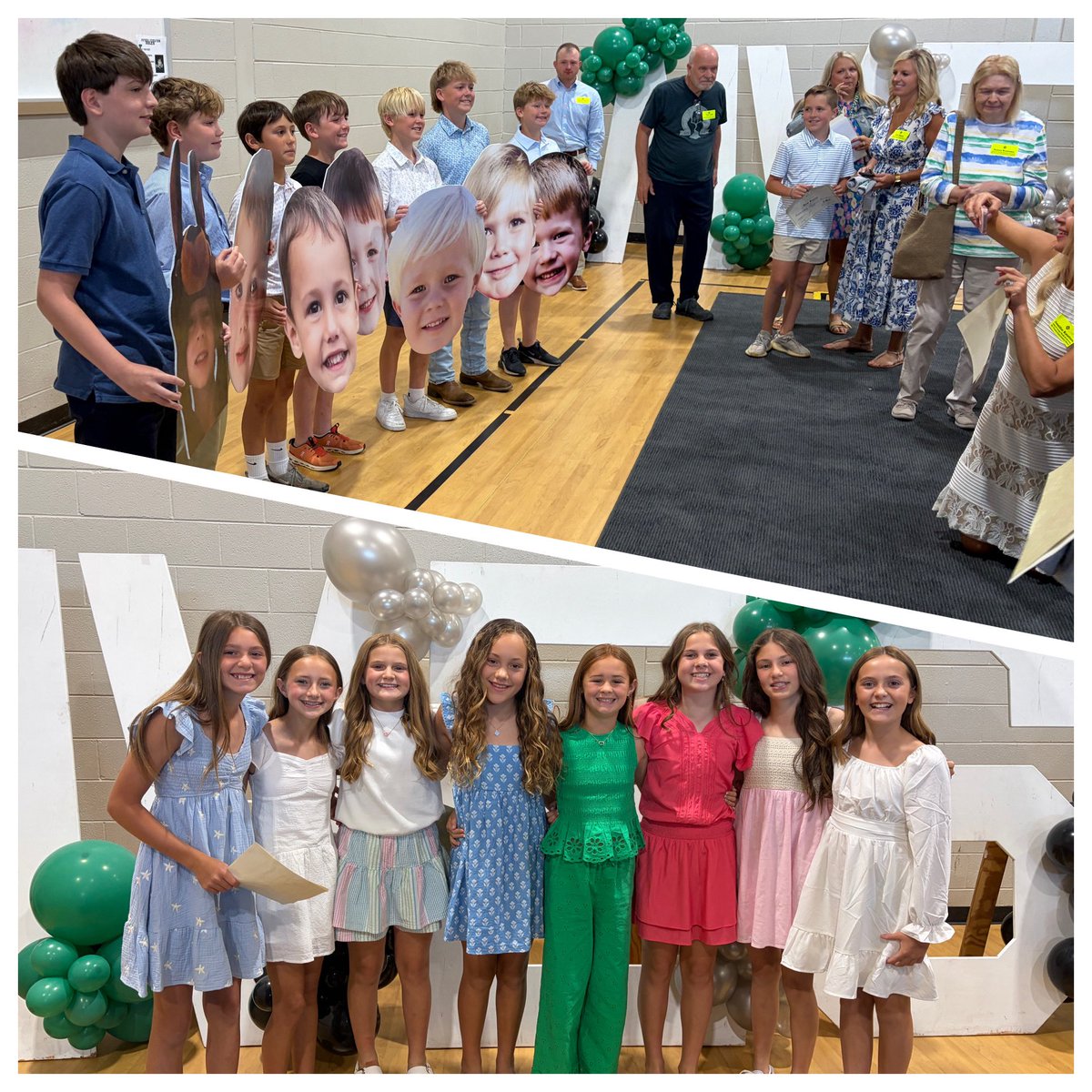 MVESGainesville's tweet photo. We enjoyed celebrating our 5th graders this morning with the 5th grade Walk and Awards Program! 💚👏🎉 #Classof2033 @Hall_Schools https://t.co/FUa4RjLU3u