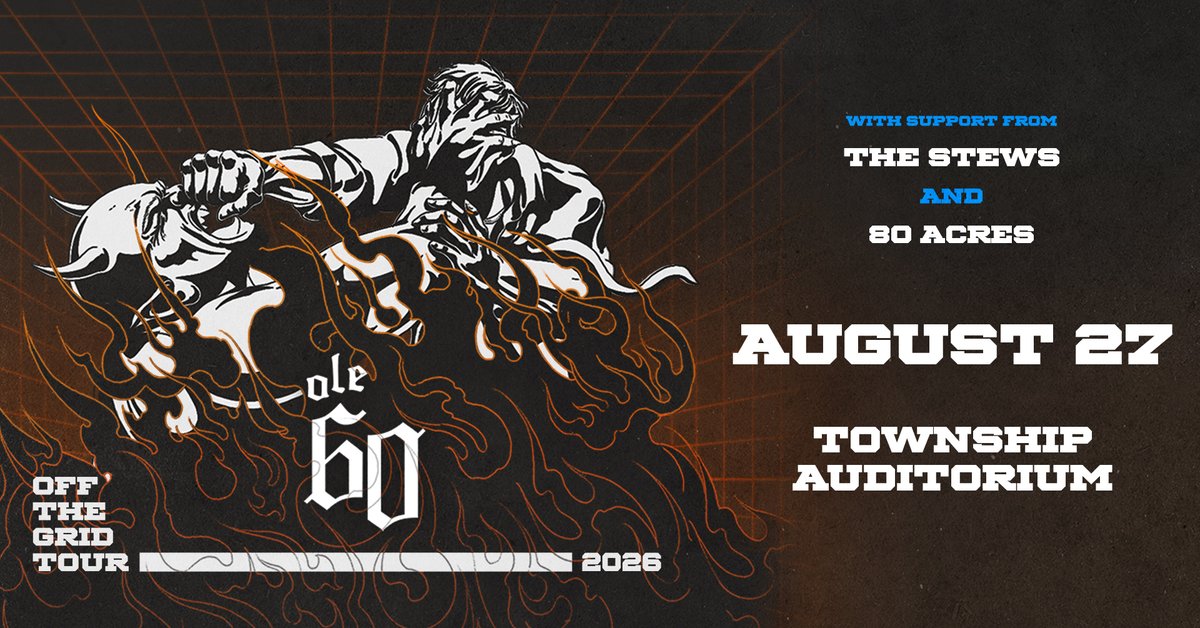 TownshipSC's tweet photo. Hey Columbia, Ole 60 is heading your way on their Off the Grid Tour with The Stews and 80 Acres.  Sign up for early access to tickets https://t.co/16lJIDAFey