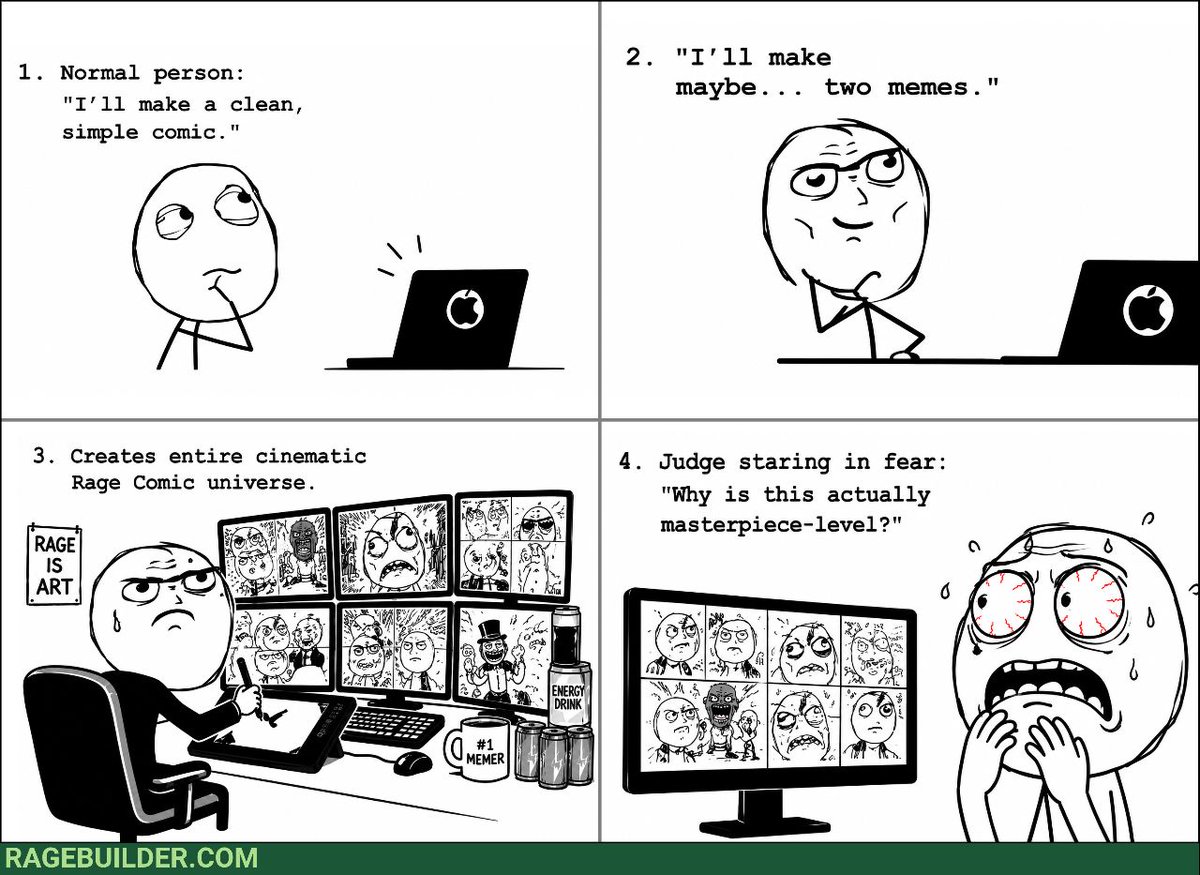 ZivahedX's tweet photo. @RAGEMAKER_NET A concept where you express your thoughts through comic memes
My entry for @RAGEMAKER_NET meme contest
#RageMaker $RAGE $TROLL https://t.co/P1ko6UATV1