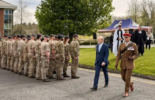 BelsenBook's tweet photo. The Liberation of Bergen-Belsen Commemorated at Catterick Garrison #bergenbelsen #belsen81 #holocaustremembrance https://t.co/uvmlhXa8pe https://t.co/VVbfg2JjE3