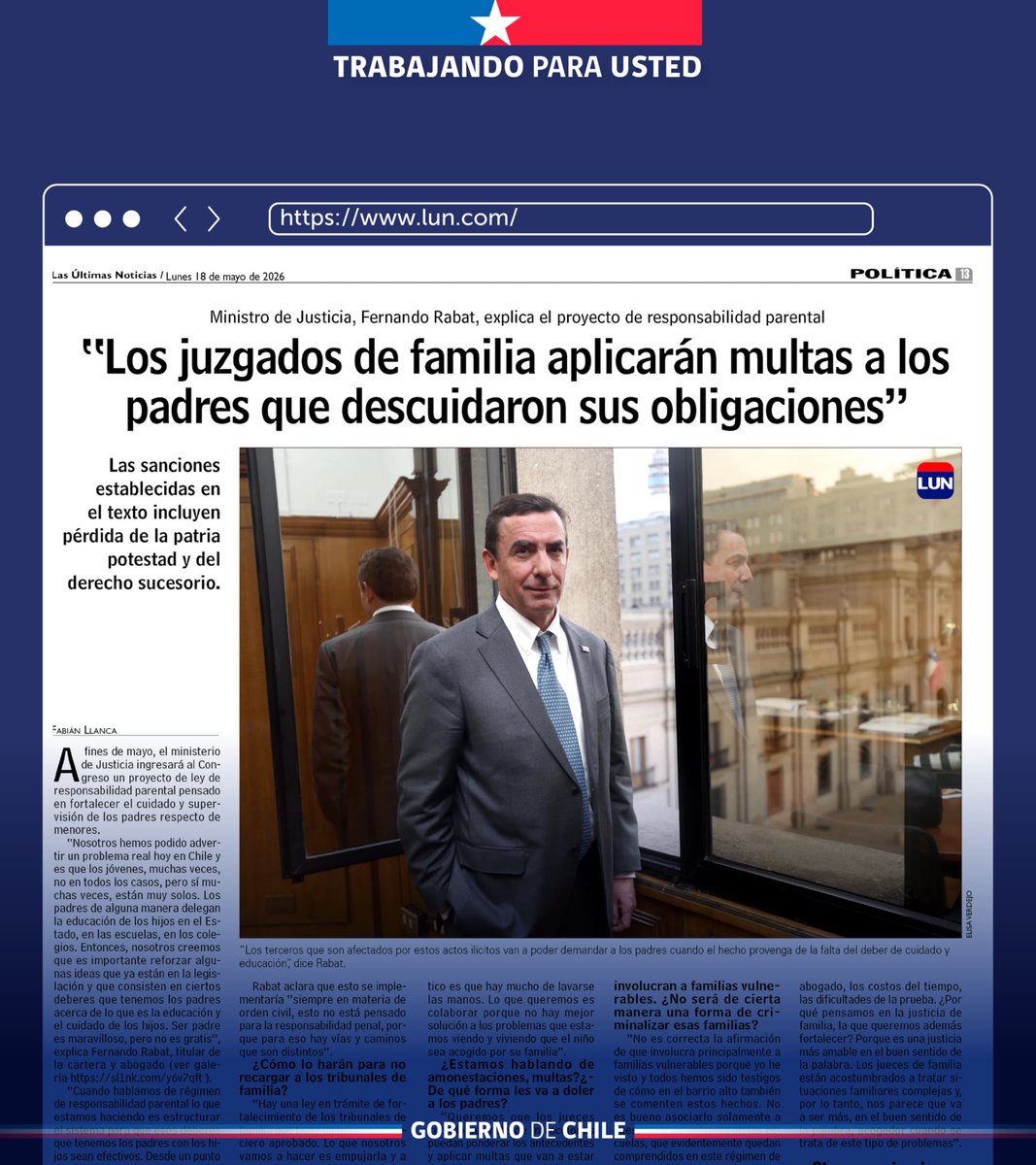 Ministerio de Justicia y Derechos Humanos tweet media