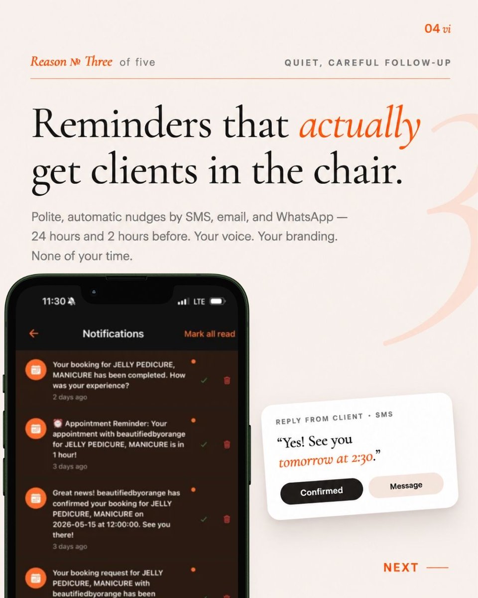 Bookanizer_'s tweet photo. Beauticians love Bookanizer because it makes running a beauty business easier — from managing appointments and reducing no-shows to giving clients a smooth, professional booking experience. Plus, every beautician gets a personalized booking link directly from the app, making it easy for clients to book appointments anytime, anywhere.

Less time stressing over schedules means more time focusing on clients, creativity, and growing your brand. ✨

Download now on the App Store & Google Play and experience stress-free beauty bookings today.

#Bookanizer #BeautyMadeEasy #BookSmart #BeautyInNigeria #BeautyTech