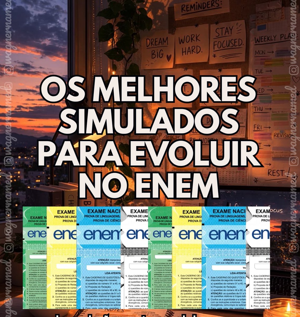 wagnernamed's tweet photo. A Thread: os melhores simulados para você evoluir no Enem:

+ nos comentários https://t.co/PsQAXj4DTO
