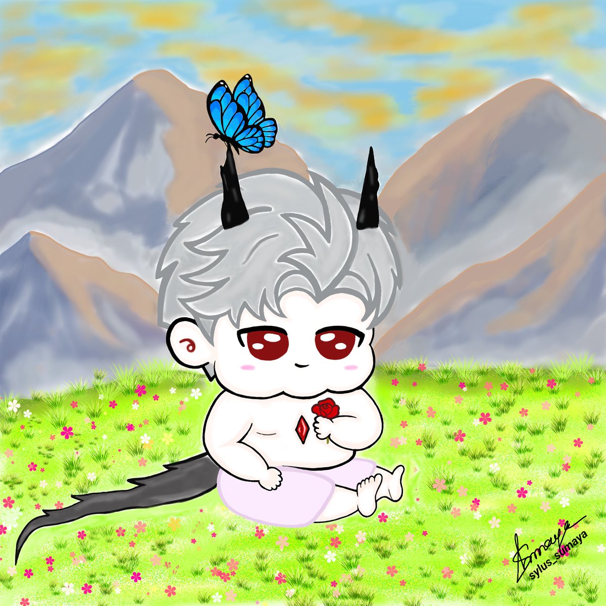 sum52544's tweet photo. Look at my bby dragon, playing on the flowers field🥹🩷...a little butterfly joined him too 🥺🫶...guess who gave him the rose ☺️..

Cre : me , not so gd ik 🤧 https://t.co/xkrWnP76nK