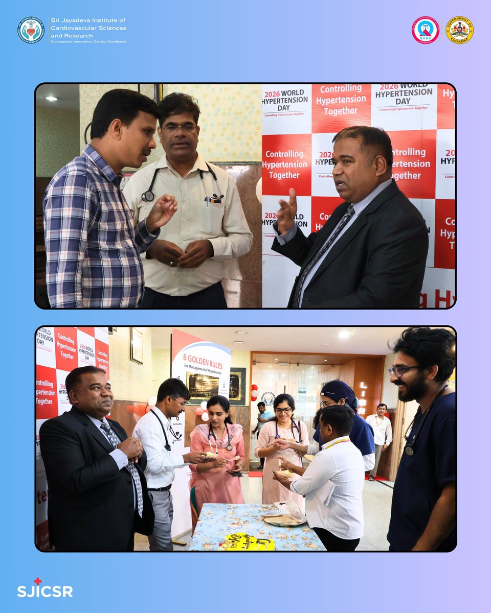 SJICSR_'s tweet photo. United for awareness, committed to healthier hearts. ❤️
Observing World Hypertension Day.
Every conversation, every awareness initiative, and every step towards prevention brings us closer to a healthier society. ❤️
#hypertensionawareness #sjicsr #jayadevahospital #bengaluru https://t.co/U8AUziTsoE