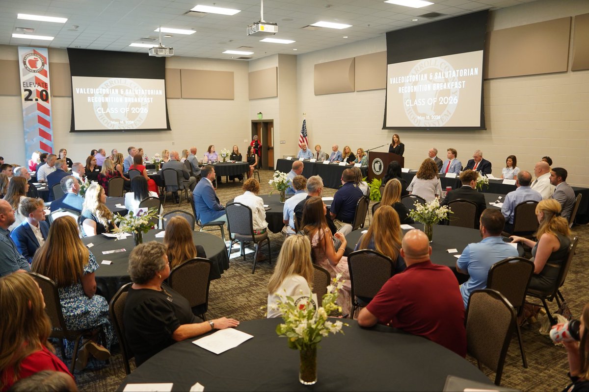 scottkcowart44's tweet photo. Honored to celebrate our 2026 Valedictorians and Salutations this morning!  Congratulations to these outstanding students!  #24STRONG https://t.co/l3m9Vdp7KT