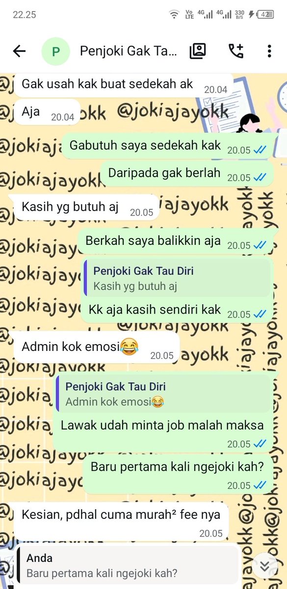 jokiajayokk's tweet photo. Kok bisa dulu dapat tim gini yahh,- nyampe 6 bulanan berhenti cari tim perkara hal ini..
Hindari lah hamba dari orang-orang yang begini 😭😭😭
Udah di kasih job tapi dia matok harga tinggi banget🫠
Cape dehhhh..
#jokitugas #zonauangㅤ #zonajajan #zonaba #zonabe #joki https://t.co/Vg6fdIvafb
