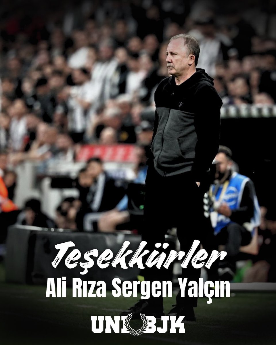 unibjkcom's tweet photo. 2020-2021 sezonu şampiyonluğumuzda büyük pay sahibi olan teknik direktörümüz Sergen Yalçın’a, kulübümüze katkılarından dolayı teşekkür eder; bundan sonraki kariyerinde başarılar dileriz.
#UNIBJK https://t.co/4elslvBMB6