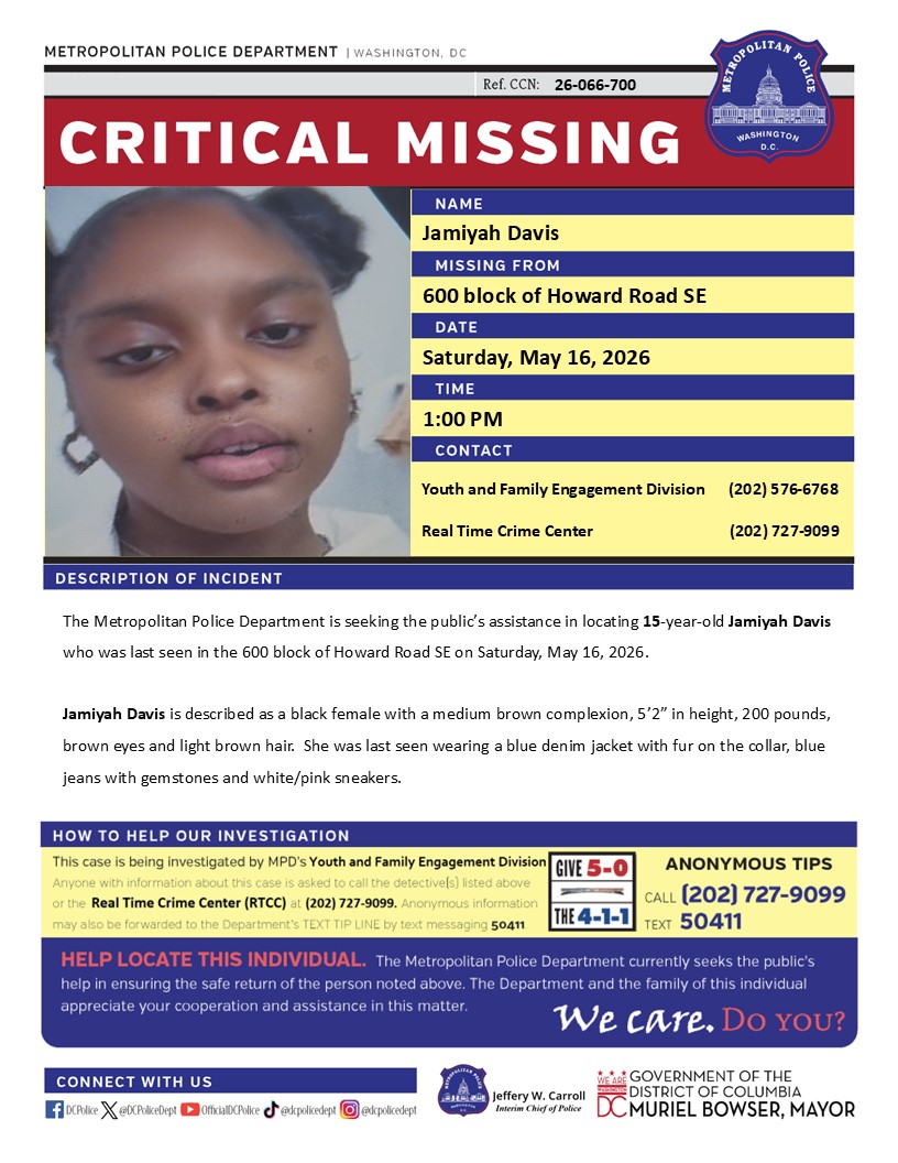 DC Police Department tweet media
