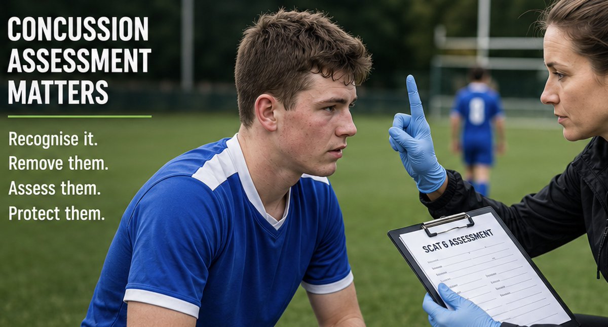 traindirectuk's tweet photo. Practical guide: Applying the SCAT6 for Concussion Assessments in Grassroots Sport. Learn how the updated SCAT6 helps with structured sideline and early post-injury evaluation. Read more: https://t.co/tQRvUQ02s1 #SCAT6 #Concussion #SportsSafety https://t.co/kWZGars04U