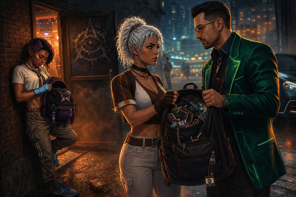 Guichety's tweet photo. STARR BLOG LORE #2 Entry: The Rae Twins & Coda Network -

Shipment reroutes.
Burn notices.
Broker circulation lists.
Distress channels.
The twins were never supposed to hear any of it.
New worldbuilding entry now live.  

https://t.co/G1tsOs32j7

Remember, every post reveals another layer

#EvanyStarr #MidnightPenn #Starfall #IndieComics