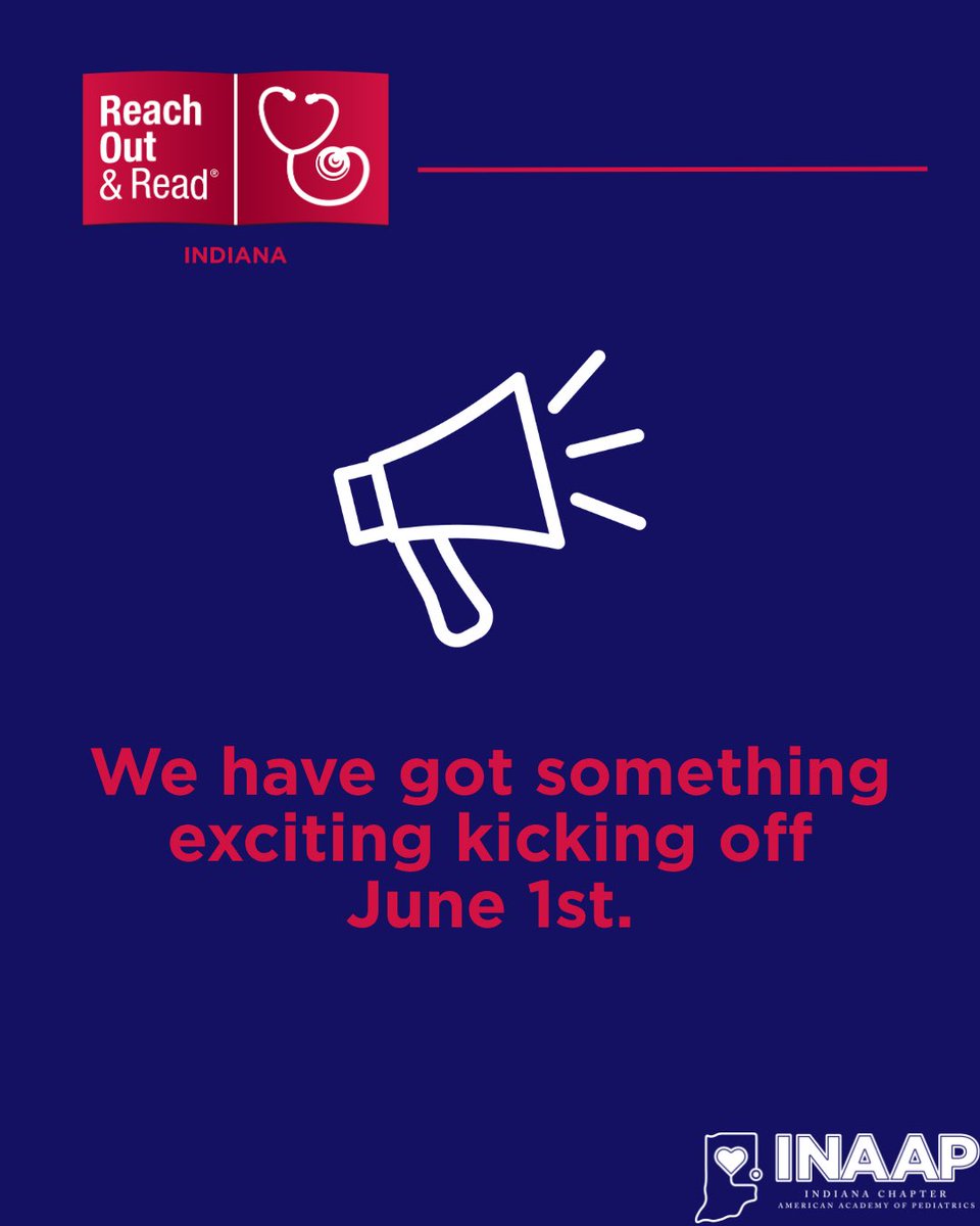 IND_AAP's tweet photo. Something exciting starts June 1! 📚
Seven Literacy Champions from across Indiana are teaming up to support Reach Out and Read Indiana and help create meaningful shared reading moments for young children and their caregivers.
Follow along this week as we introduce each Champion! https://t.co/k91mArsZhC