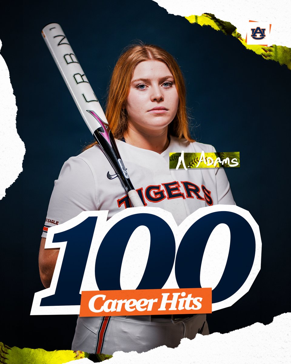 AuburnSoftball's tweet photo. Admin was so busy keeping up with all the SEC Tournament offense that we missed a milestone 😅

It's never too late to celebrate! 🥳

Congrats, AnnaLea! 💯

#WarEagle | @_annalea_adams_ https://t.co/7ltAsi20YX