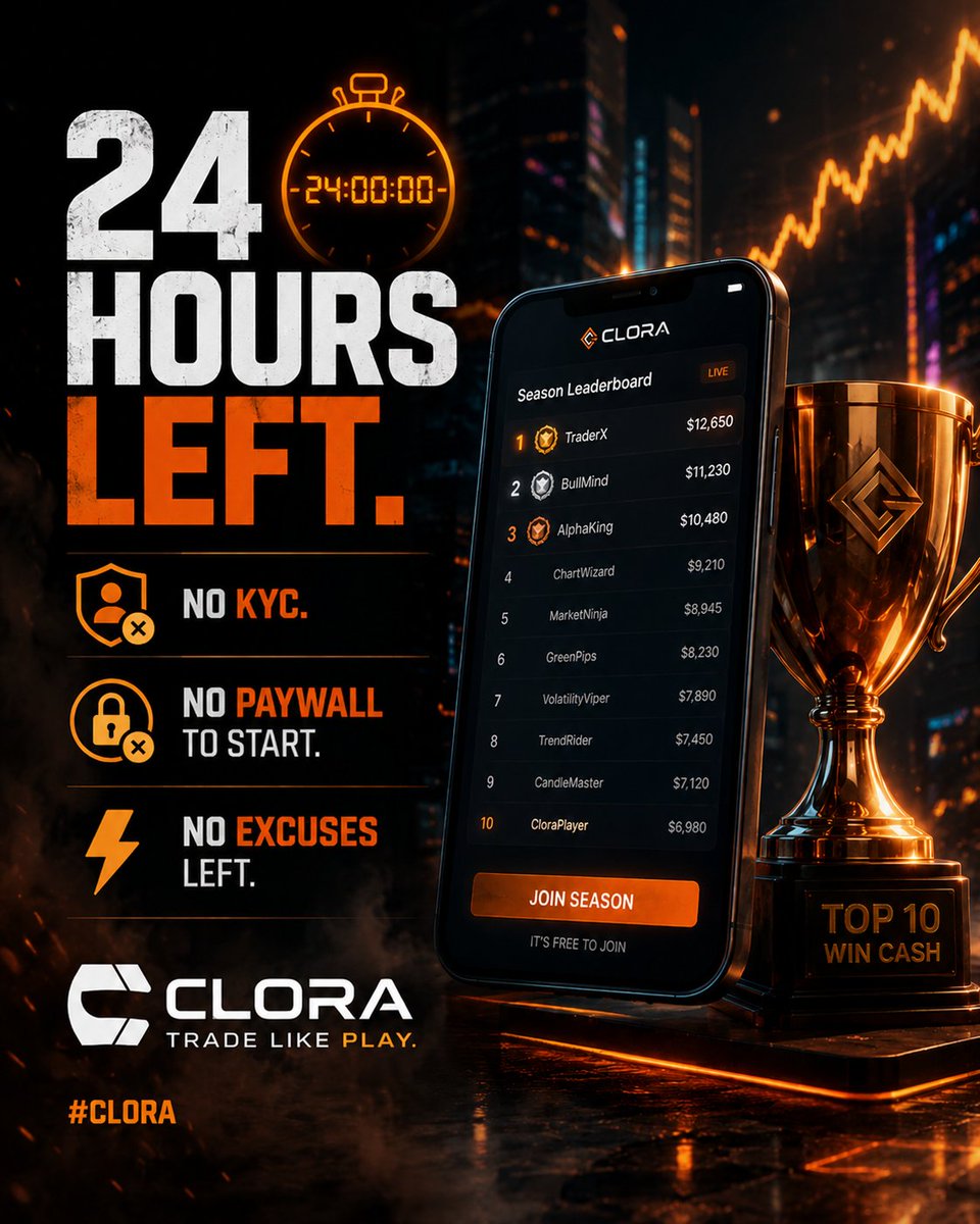clora_io's tweet photo. Only one day left to join the season!

#CLORA #Web3‌‌ #gaming https://t.co/hL5DDOpUX3