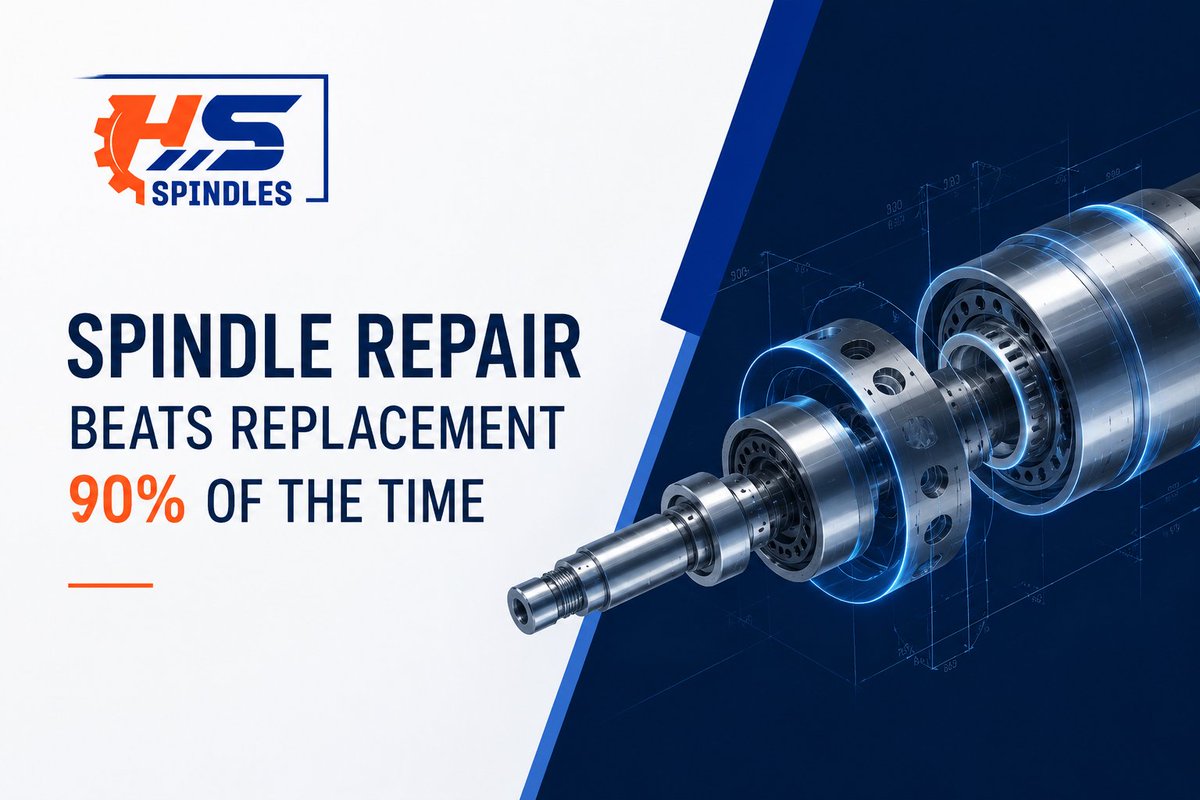 HsSpindles's tweet photo. Before you replace your spindle… repair might save you thousands. ⚙️
Most spindle failures are fully recoverable with the right rebuild process.

Read more 👇
https://t.co/hPTYkPyyWS
.
.
.
#CNC #SpindleRepair #Manufacturing #Machining https://t.co/c2nWvq3X9K