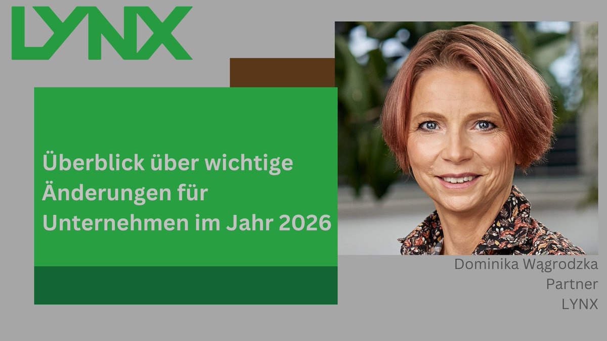 CT_Executive's tweet photo. Deutschland- und Polen-bezogene Unternehmen sollten die geplanten Änderungen im polnischen Gesellschafts- und Steuerrecht aufmerksam verfolgen. Dominika Wągrodzka, Partner, LYNX beleuchtet in diesem Update die wichtigsten Änderungen. https://t.co/fogwQ5r3Mz
#EU #Poland #HR https://t.co/CMeAYo9Ub1