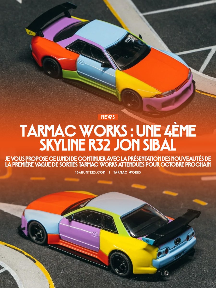 164hunters's tweet photo. 🇫🇷 Tarmac Works : Une 4ème Skyline R32 Jon Sibal
🇯🇵 Tarmac Works: 4番目のスカイラインR32 ジョン・シバル
🇺🇸 Tarmac Works: A 4th Skyline R32 Jon Sibal
---
#TarmacWorks #Jonsibal #Nissan #Skyline #R32
▶ Lien en commentaire
▶ Retrouvez l'article sur le site https://t.co/lxRTb9XhBT