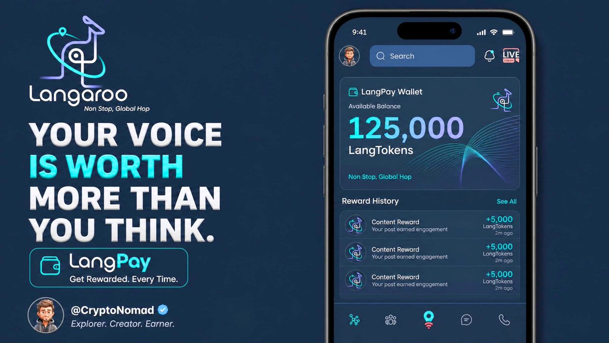 WorldlyC90968's tweet photo. Social media made platforms rich for years 😭

Now creators earn too 🌍

125K+ LangTokens already earned on langaroo through posts, engagement, and discovery 👀

👉 https://t.co/DVDxlVWDez

#Langaroo #CreatorEconomy #SocialFi #EarnOnline #fyp #viral https://t.co/8Z0elTzUul