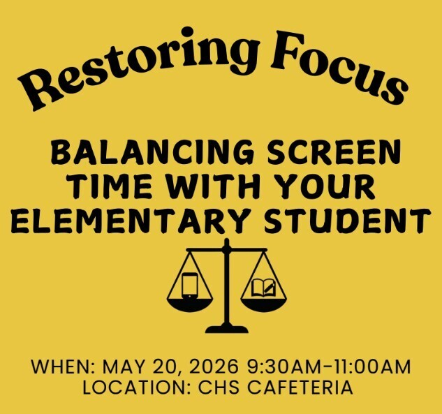 bernardstwpsd's tweet photo. ✨ Join us for an important parent event focused on creating healthy technology habits! 💡

🧠 Restoring Focus: Balancing Screen Time with Your Elementary Student  
📅 May 20, 2026  -  9:30 AM – 11:00 AM
📍 CHS Cafeteria

#ParentingTips #ScreenTimeBalance #RestoringFocus https://t.co/GUolk7JcHg