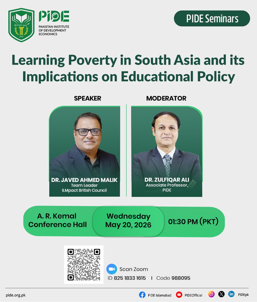 Pakistan Institute of Development Economics (PIDE) tweet media