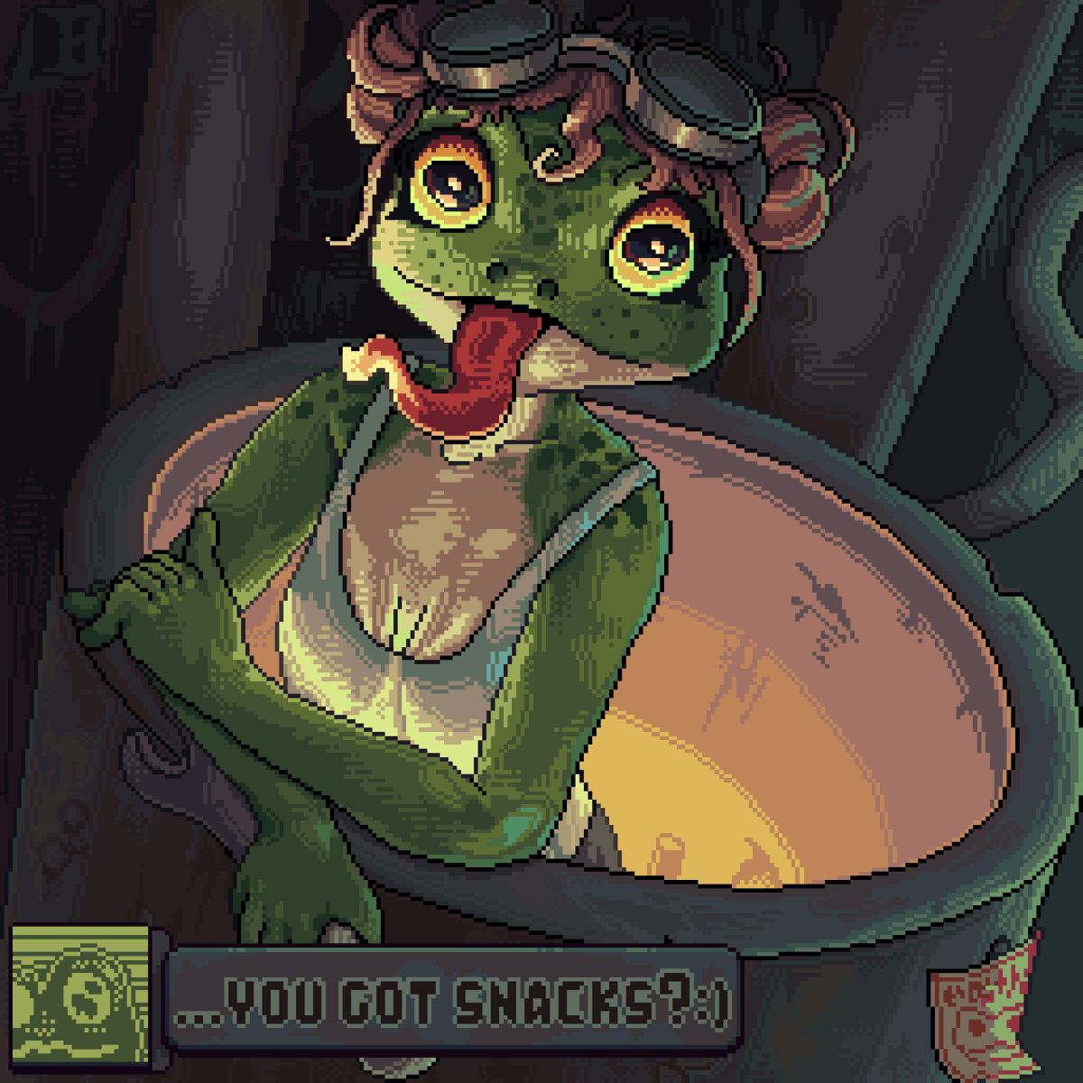 LegendaryBready's tweet photo. Finally... frog in the pipe 🐸

Made for a small pixel art weekly challenge on the theme "Frogs and toads"

#Pixelart #ドット絵 https://t.co/bhkEkad8hI