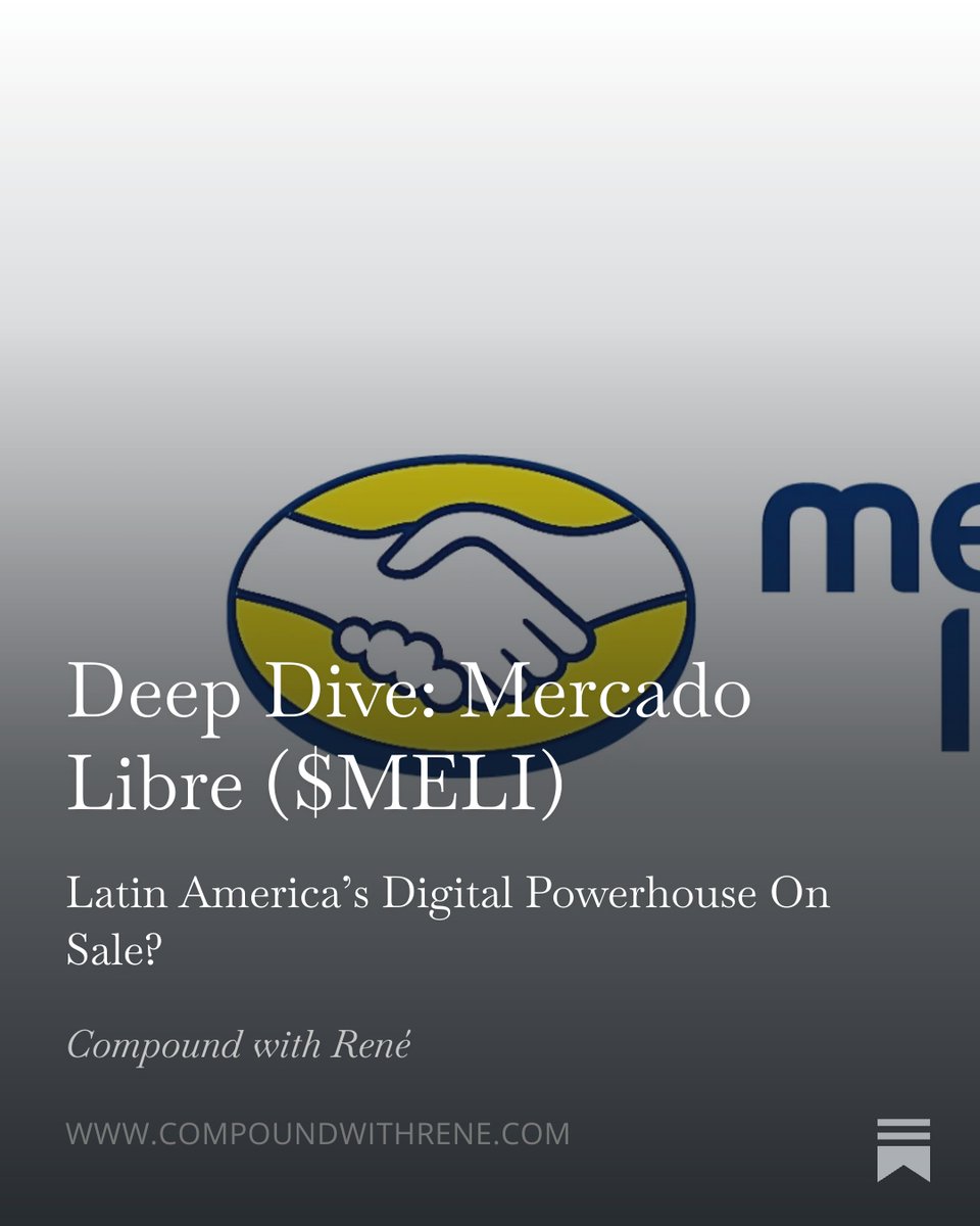 ReneSellmann's tweet photo. I just released my Mercado Libre deep dive - $MELI

I cover everything you need to know about the current opportunity – from the key pillars of the thesis to the business model, risks, and valuation.

Find it via the link in my bio. https://t.co/bO8tEUHgRH