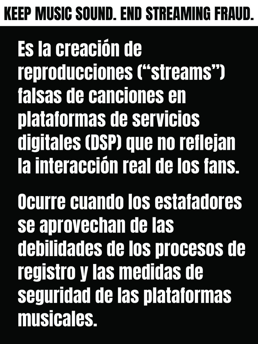 Amprofon's tweet photo. Fraude streaming.

¿Qué es y qué se puede hacer para combatirlo?
#endstreamingfraud @ifpilatam @ifpi_org https://t.co/qX3yjHTdnh