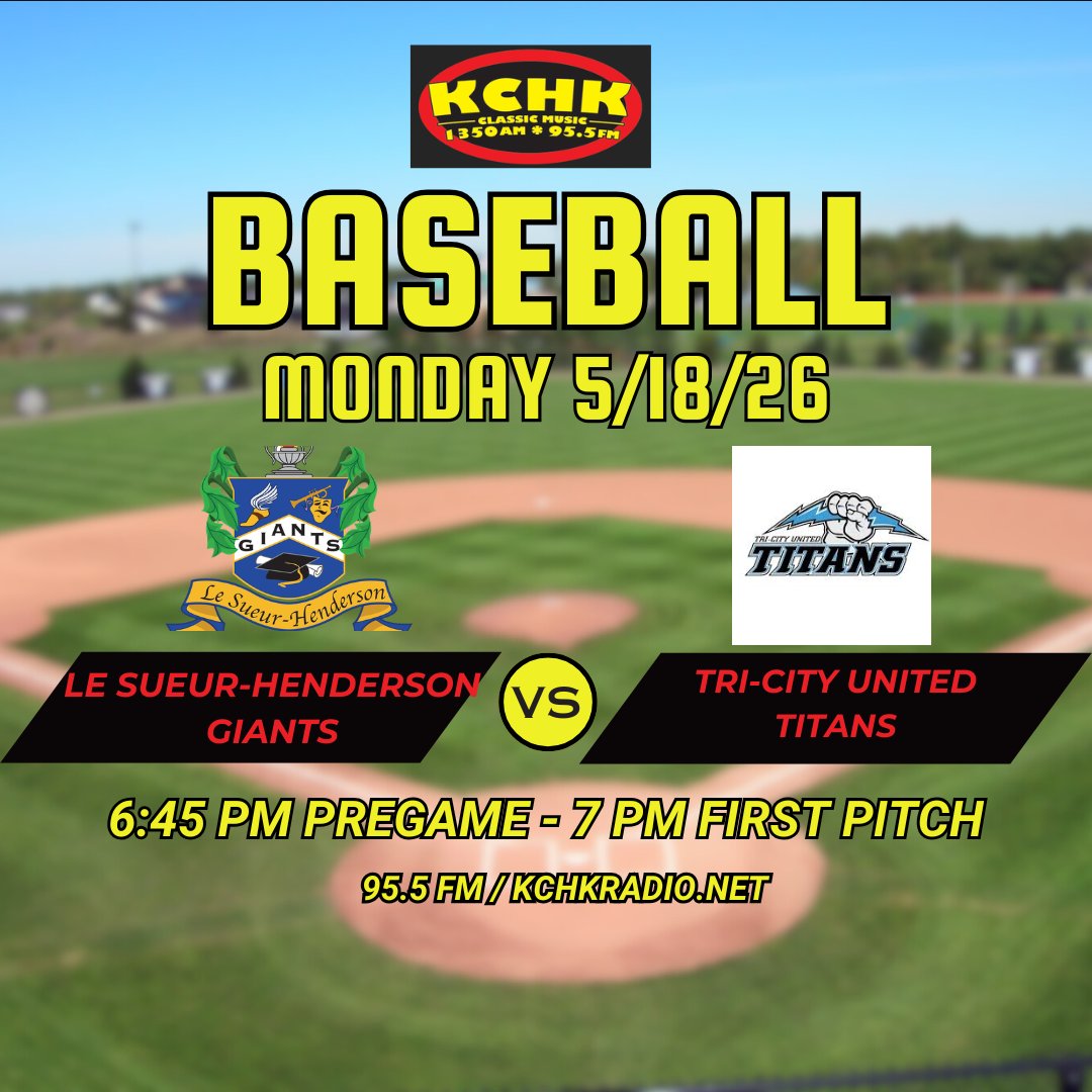 kchkradio's tweet photo. Section 2AA Baseball today as @isd2397 takes on @TCUTitanBsbl 6:45pm Pregame / 7pm First Pitch https://t.co/hnr8jmZaWx