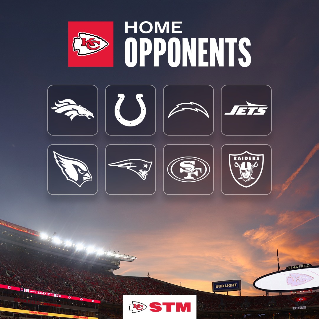 Chiefs's tweet photo. The schedule is officially out which means it's time to save your seats!