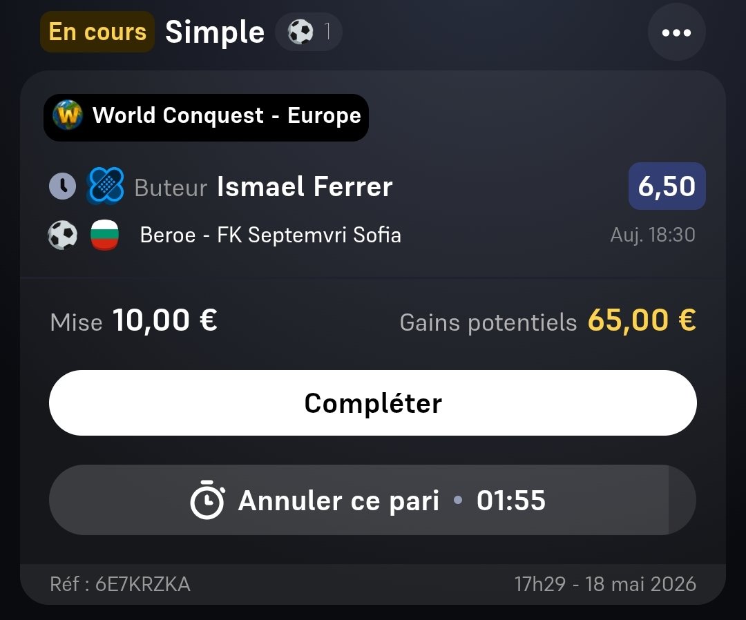 BabouTips's tweet photo. ON PART SUR CETTE PÉPITE POUR LE LUNDI DOUILLE 🇧🇬

@6,50 🚀

Good lucks 🍀 

#TeamParieur #TeamParieurs #Pronos https://t.co/Dj799BqjhD