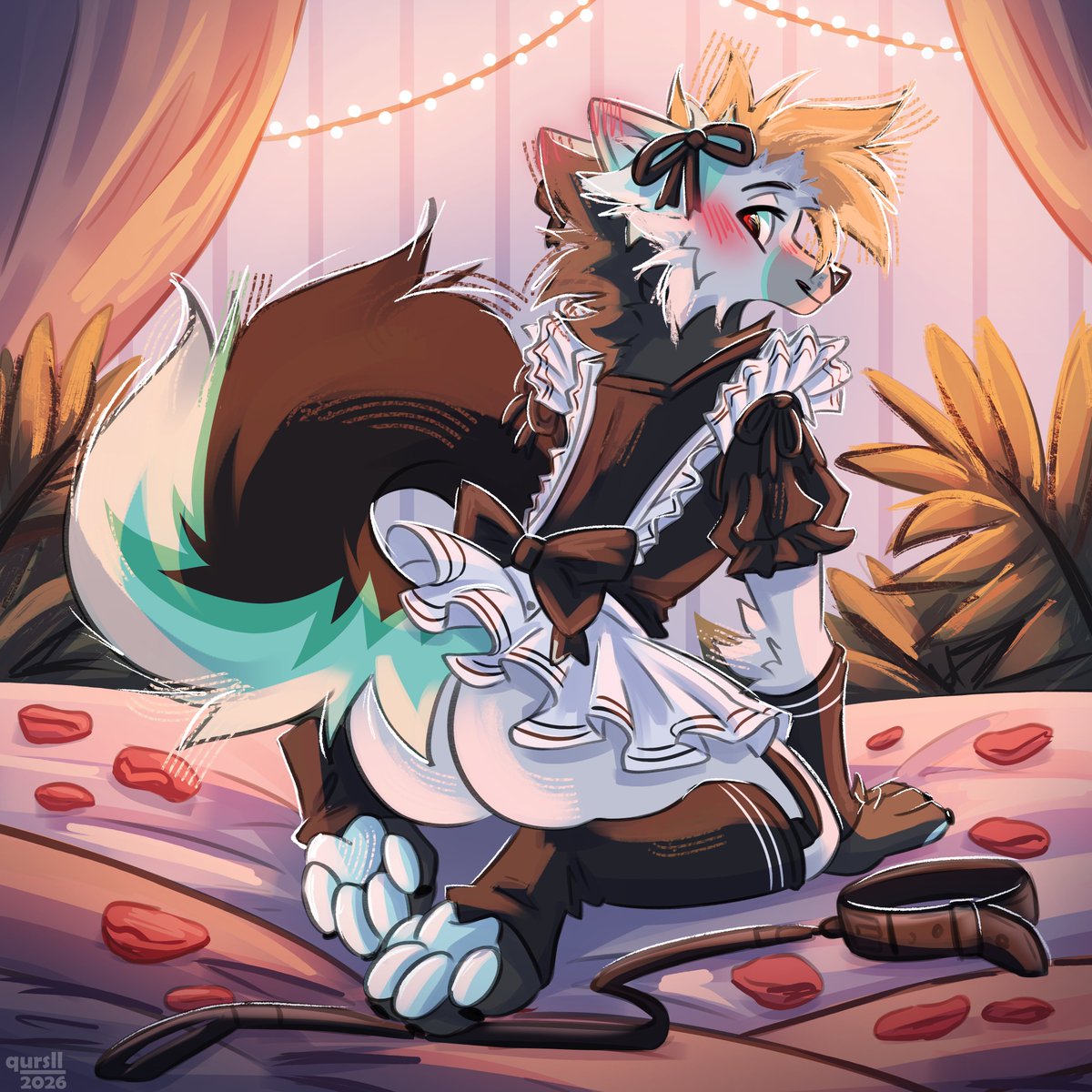 Rammahhh's tweet photo. Did someone order a minty maid~ 

🎨 by the amazing @QuRsLL_ https://t.co/L862RaVz07
