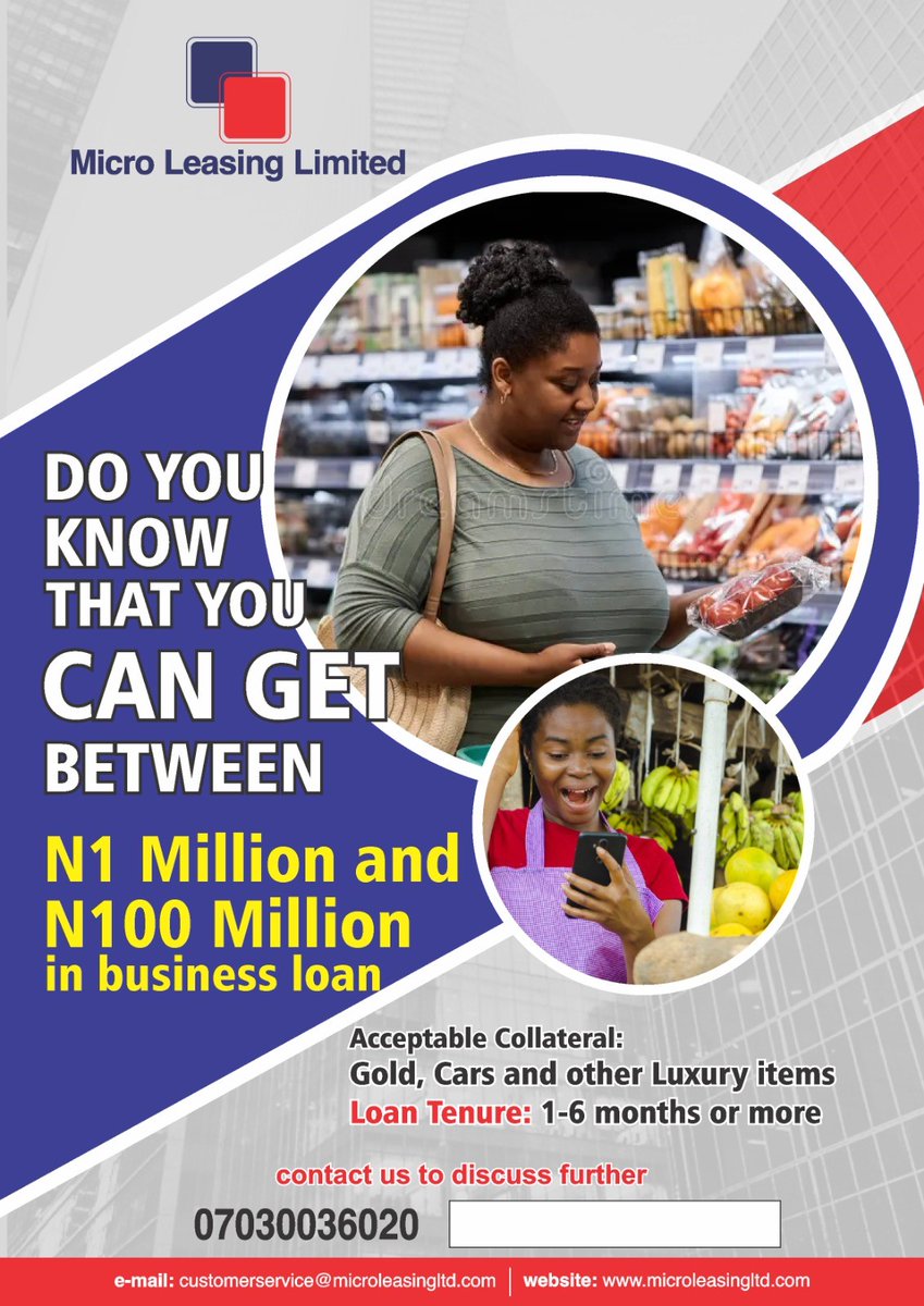 microleasingltd's tweet photo. Happy new week beautiful people, for anyhting loan related, reach out to Micro leasing limited. Send a dm now
#loans
#finances
#microleasing https://t.co/bH5ynDIEIk