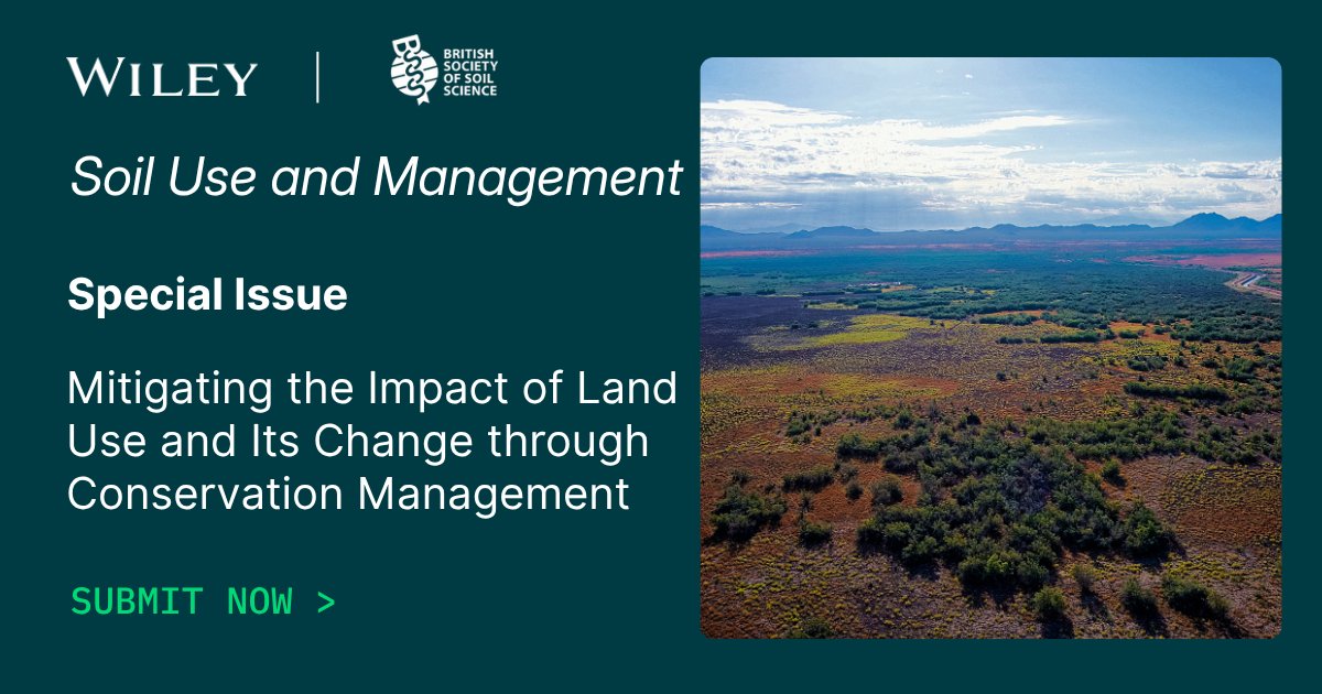 WileyEcology's tweet photo. Land use change impacts nearly one-third of global land. Share your research on conservation, restoration, and sustainable management to protect ecosystems and soil health. 

Find out more: https://t.co/3jNCP8pJjs 

@Soil_Science @SUMjournal #Soil https://t.co/Jch4UMQKLm