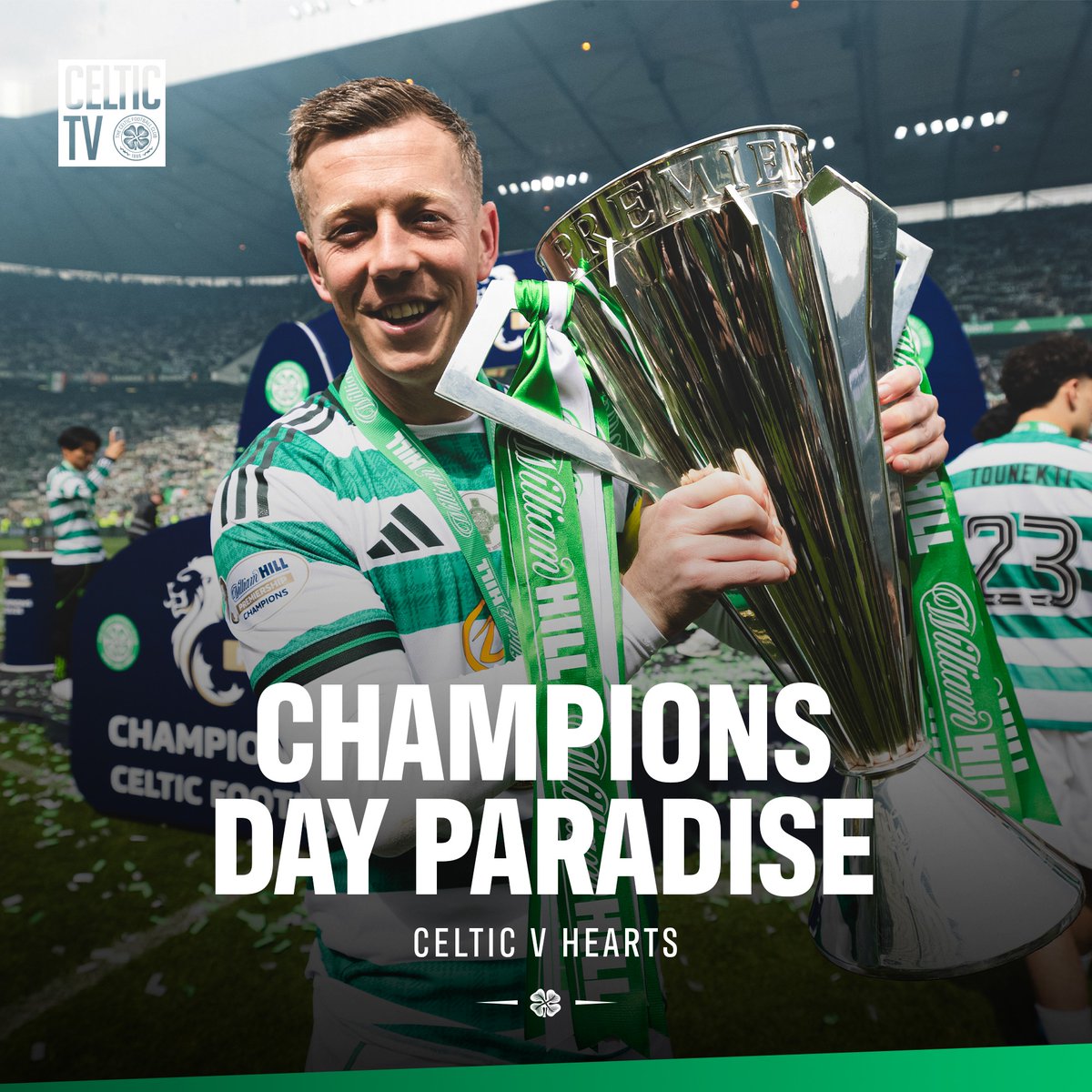 CelticFC's tweet photo. 🎬 Go behind the scenes on MD38 as Celtic were crowned Champions for the fifth season in a row!

Includes extended Unique Angle highlights ⤵️

#Champion5 | #CelticFC🍀🏆