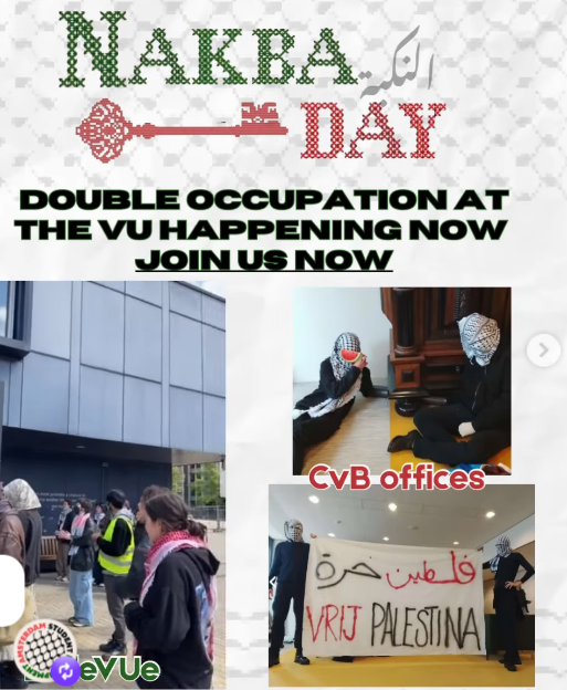 Matthijs85's tweet photo. Pro-Palestijnse demonstranten bezetten gebouwen VU-campus https://t.co/wCVWGuX8Ab
Demonstranten eisen dat het CvB de banden met Israëlische instellingen opschort en samenwerkingsverbanden op defensiegebied verbreekt. #Amsterdam https://t.co/UFuGpwsNf5 https://t.co/8gSHVG1hQx