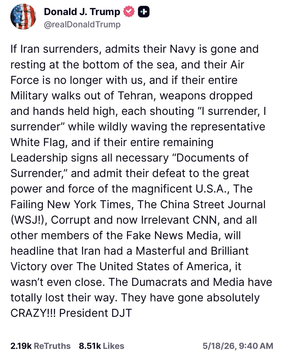 AbteenVaziriTX's tweet photo. The ONLY deal @POTUS is offering the mollahs has ALWAYS been #totalsurrender https://t.co/wKWALeUZcw