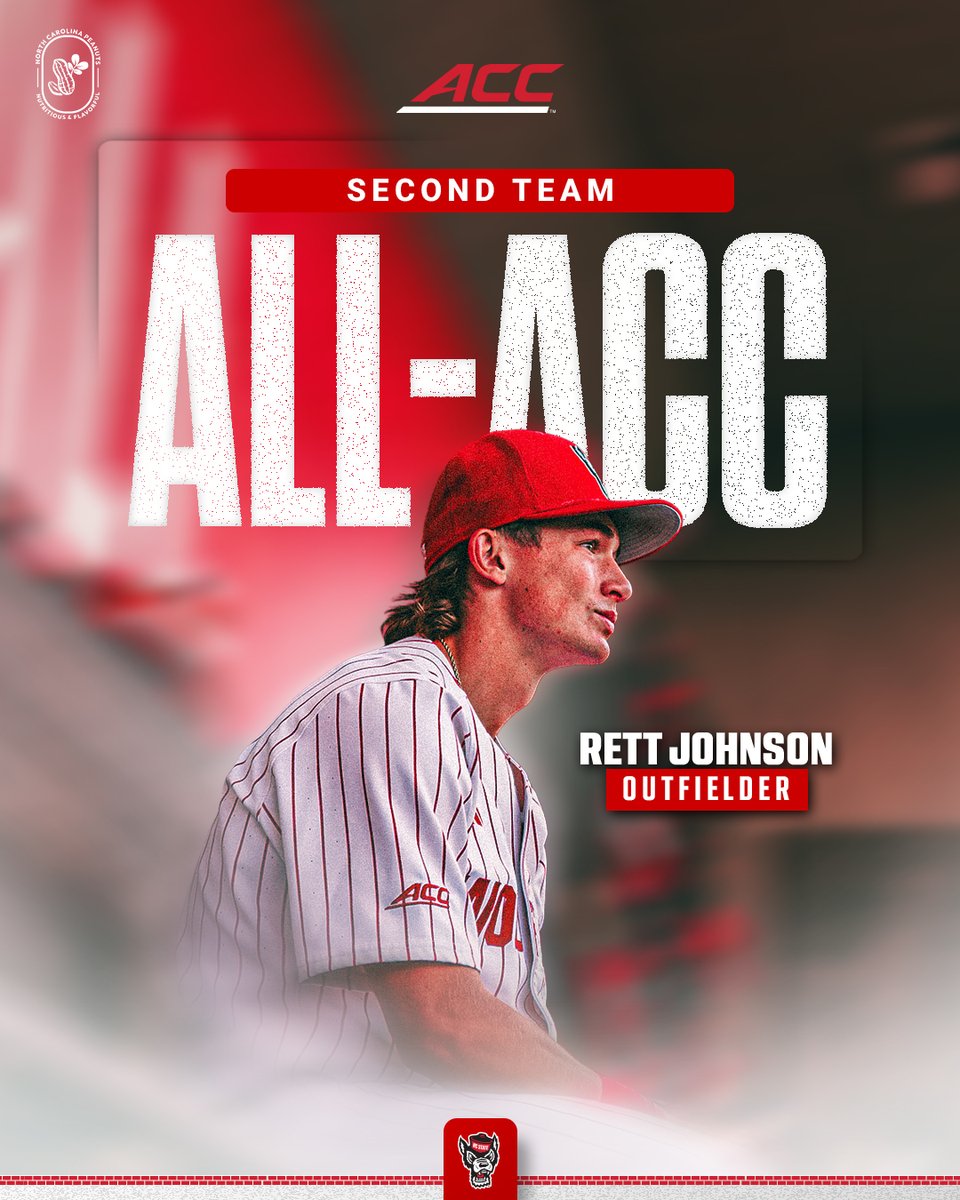 NCStateBaseball's tweet photo. An impactful first year to say the least.

Rett Johnson has been named to the All-ACC Second Team as well as the ACC All-Freshman Team! https://t.co/v0SHEUrTHp