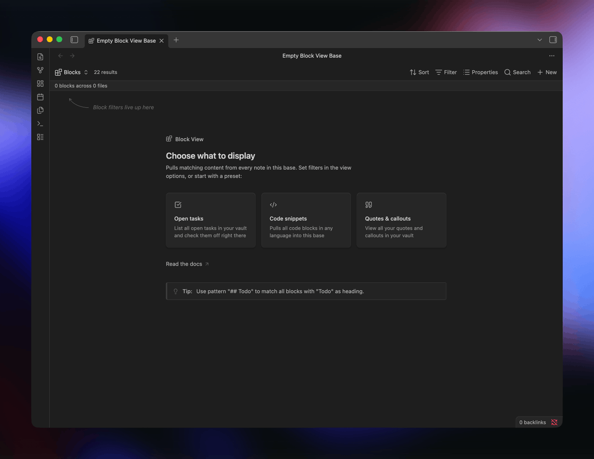 TimoBechtel's tweet photo. Why should an @obsdmd plugin not have a nice onboarding view? https://t.co/55Zi1n2WeU