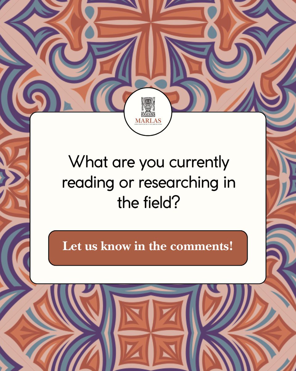 MARLASjournal's tweet photo. ❓ MARLAS Monday

What are you currently reading or researching in the field of Latin American studies?

Let us know in the comments below.

#MARLAS #LatinAmericanStudies https://t.co/VR6MJN93ad