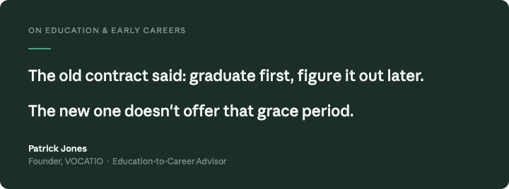 VocatioCEO's tweet photo. “…Organizations are increasingly expecting employees, especially early-career hires, to contribute faster, adapt quicker, and operate with more autonomy earlier in their careers.

Why?

Because AI changes the economics of productivity…”

https://t.co/ssGSEtHtbL

#FutureOfWork https://t.co/IoNNhOIGoj