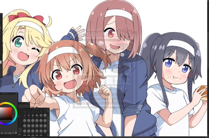 ほぼ描けた 仕上げは明日 わたてん好きの知人が「松本描かないんっスか!!」と言ってきたので「この絵が5000いいね達成したら描くよ」と返した ため息をついて「じゃあ無理っすね」だって・・・・ファ〇ク!