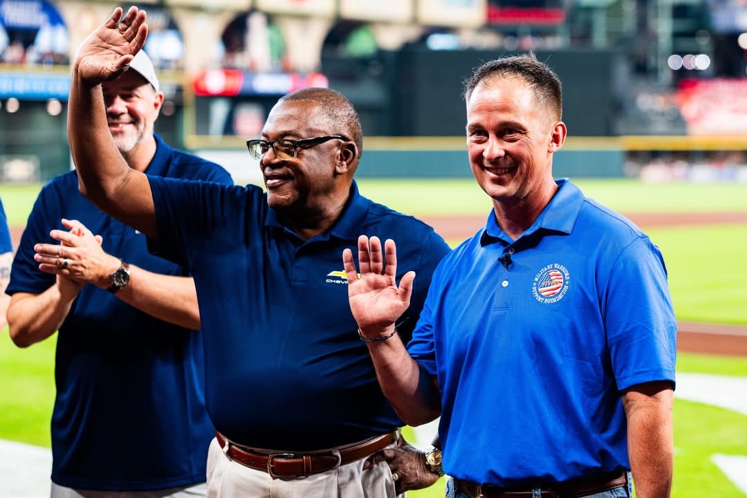 WarriorsSupport's tweet photo. Former U.S. Navy Petty Officer Mark Tyson was presented a new '26 Chevy Silverado provided by the Houston Area Chevy Dealers to assist with his transportation needs following combat. 

#MWSF #Transportation4Heroes #HoustonAstros https://t.co/6UlbeOYxoh