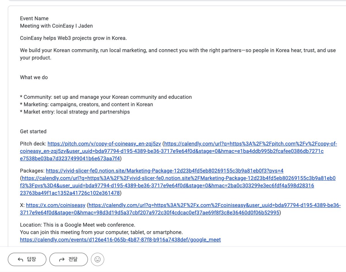 chainlens402's tweet photo. We’ve scheduled a meeting tomorrow with CoinEasy, a team that operates Korean Web3 communities.

We’re planning to get their thoughts and feedback on the direction ChainLens is taking.

@Coiniseasy https://t.co/mk7f9hpGls
